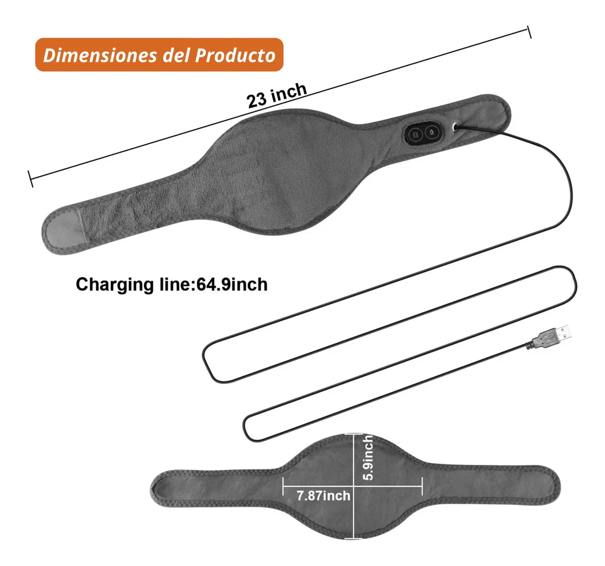 Masajeador Térmico Cuello Vibración USB