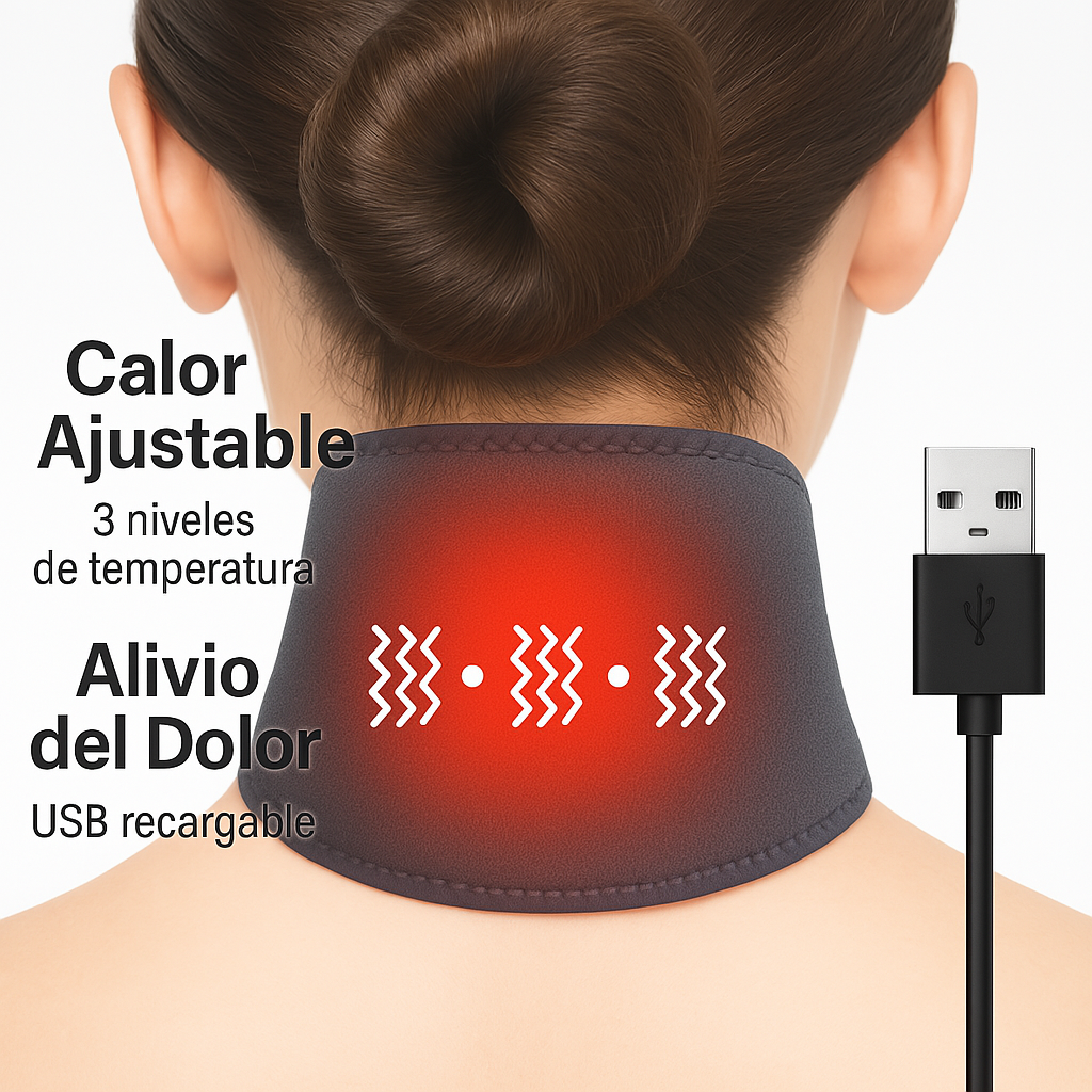 Masajeador Térmico Cuello Vibración USB
